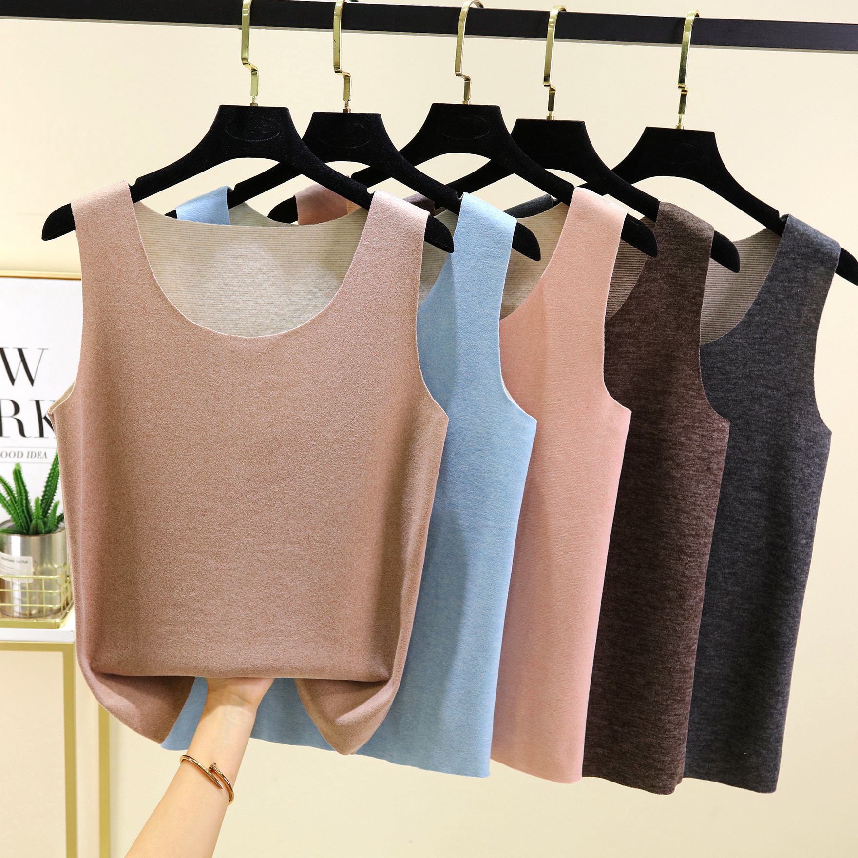 Autumn and winter traceless wa - đánh giá và giá Sleeveless Undershirt