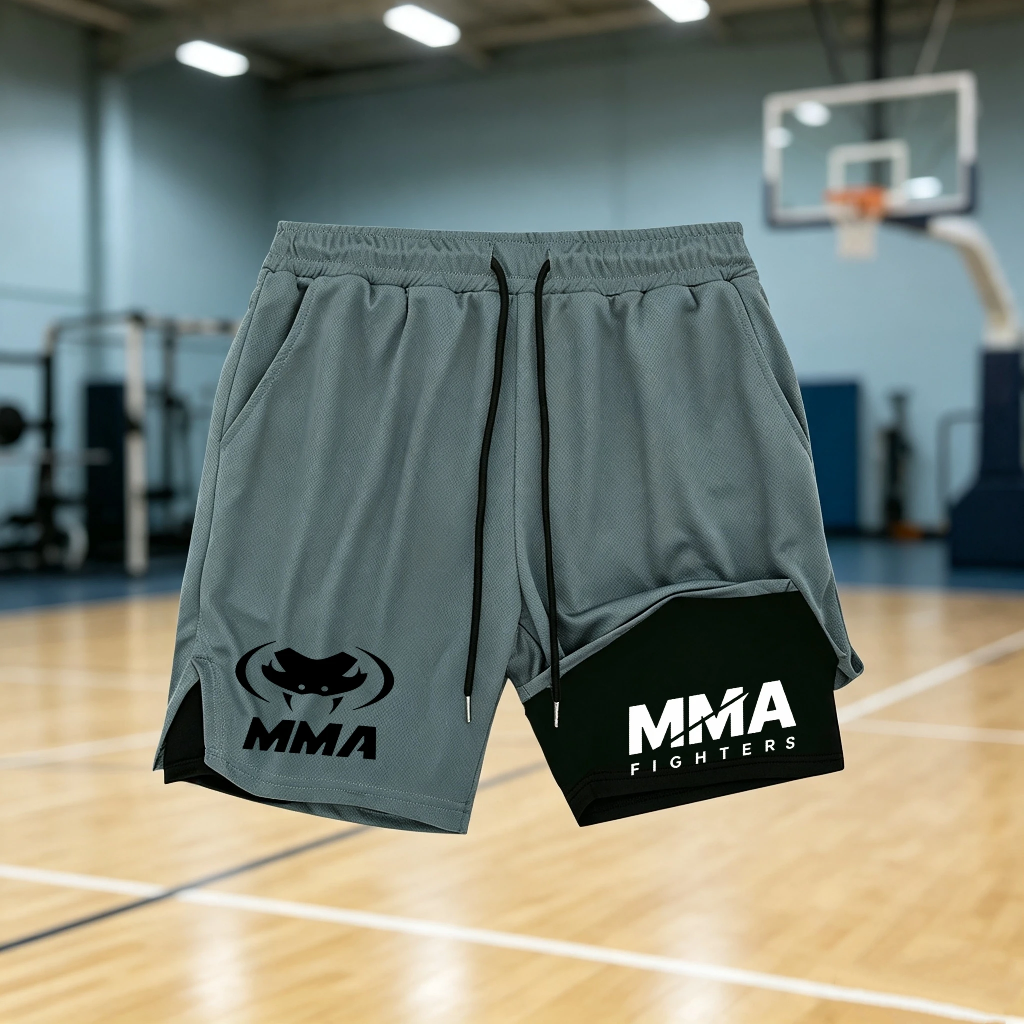 2 in 1 MMA Fighter Shorts Men' - đánh giá và giá Compression Shorts Athletes