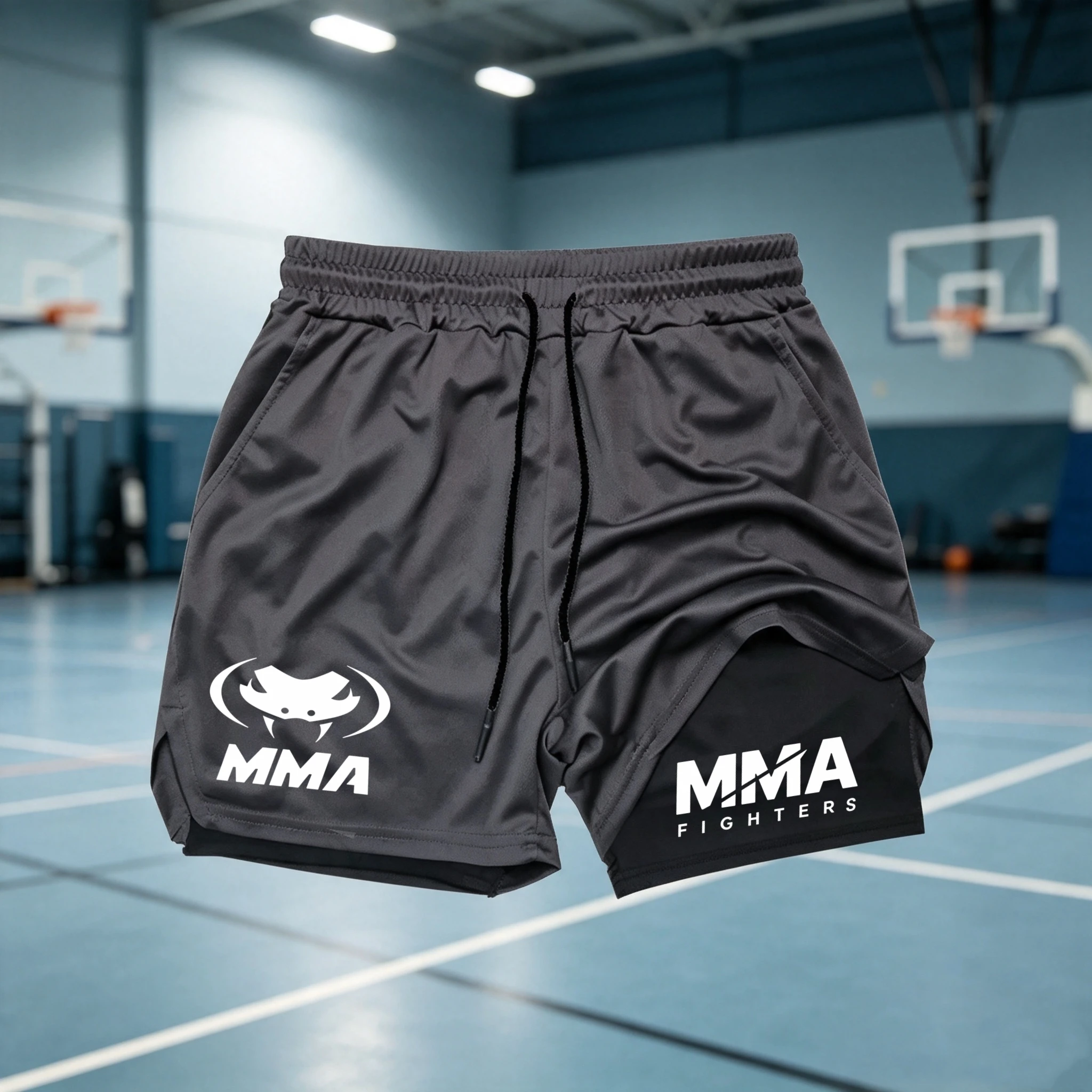2 in 1 MMA Fighter Shorts Men' - đánh giá và giá Compression Shorts Athletes