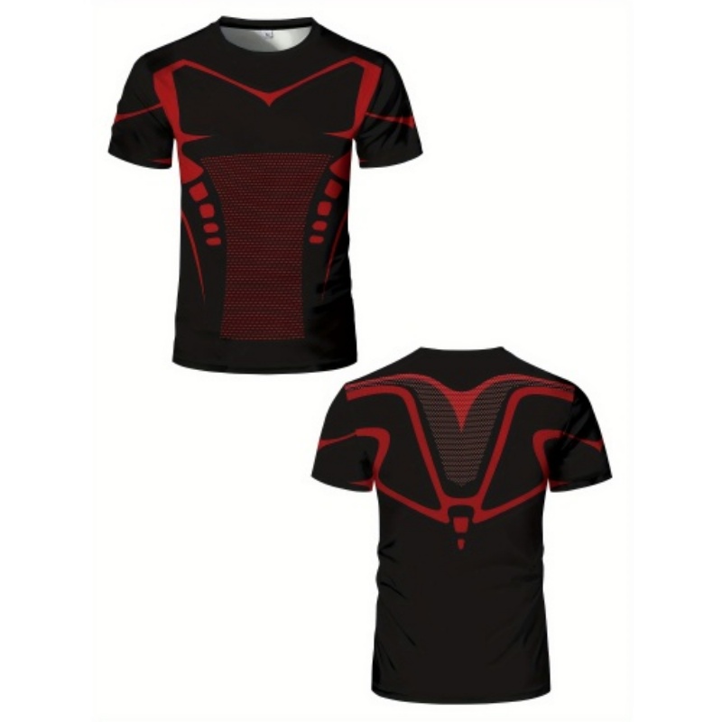 Men 3D Red Black Line Compress - đánh giá và giá Compression Shorts Athletes