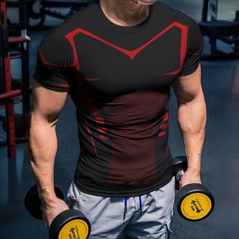 Men 3D Red Black Line Compress - đánh giá và giá Compression Shorts Athletes